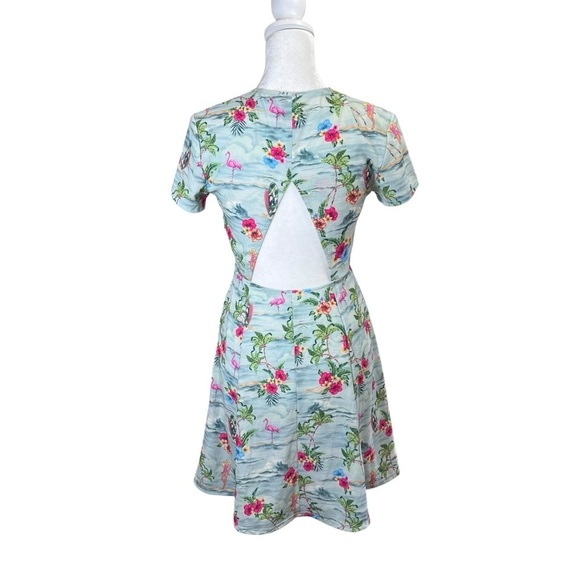 Show Me Your Mumu x Barbie Ibiza Mini Dress Stretch Cutout Babydoll Plunge Sz XS - Picture 4 of 11